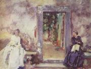 John Singer Sargent The Garden Wall France oil painting reproduction